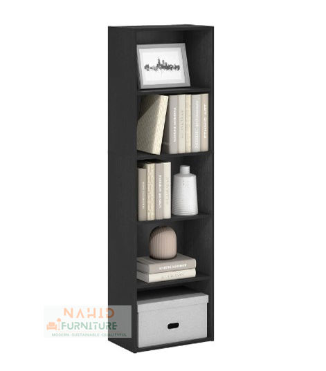 5-Tier%20Narrow%20Bookcase%2060x12%20inch%20Bookshelf%20Cabinet%20Cube%20Organizer%20Book%20Shelves%20Display%20Storage%20Shelves%20Rack%20for%20Small%20Spaces%20Home%20Office%20Living%20Room%20by%20Nahid%20Furniture%20-%20Image%204