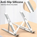 Adjustable Laptop Stand, Portable Aluminium Laptop Riser Laptop Holder for Desk, Foldable Ventilated Cooling Computer Support Stand.
