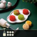 DIY Baking 3D Mooncake Mold Flower-shaped Mini Size Cookie Mould Reusable Hand-pressed Pastry Making Tools Cooking.