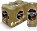 Nescafe Original Low Fat Milk Coffee Drink Can 240ml -(Pack of 6).