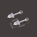 100 Set Plastic Ball Earrings Clear Ear Pins Resin Earring Backs Nickel Free Earrings Piercing Retainers DIY Ear Accessories. 