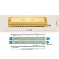 Chromatic Harmonica 16 Hole 64 Tone Mouth Organ Instrumentos. 