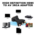 HDMI to 3RCA red, yellow and white lotus head converter HDMI to AV converter 3RCA adaptor. 