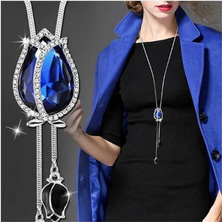 Fashion%20Unique%20Hollow%20Crystal%20Blue%20Shampee%20Tulip%20Pendant%20Sweater%20Necklace%20Silver%20Color%20Chain%20Long%20Necklace%20for%20Women%20-%20Image%205