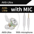 QKZ AK6-Ultra Wired Earphones 3.5mm AUX In-Ear Headset With MIC Dynamic HIFI Sound Earbuds Sports Game Music For Phone Tablet PC. 
