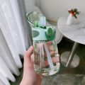 Water Cute Summer Portable, High Beauty Milk Bottle, Children with Straw Cup, Students, Mothers, Pregnant Women, Adults.