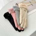 Warm Winter gloves Guantes Lady Fashion Thick gloves Plush gloves for Winter fashion accessories Warm outdoor gloves Women's. 