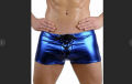 Sexy Men's Boxer Lingerie Wet Look Leather Shorts PVC Latex Club Patent Leather Underwear Male Boxers Shorts plus size S-3XL. 