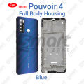 Tecno Pouvoir 4 Full Body Housing With Camera Glass (LCD Frame, Side/Middle Frame, Back Panel/Backshell). 