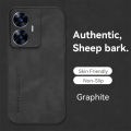 Lenuo For Realme C55 4G Sheepskin Leather Shockproof Case Luxury Matte Back Cover. 