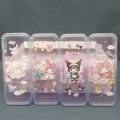 Sanrio Pencil Case Transparent Password Acrylic Pen Box Kuromi Cinnamoroll Melody Kawaii School Students Storage Box Stationery.