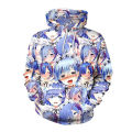 Man and Woman Hoodie 3D Anime Ahegao Sweater Leisure Top Shirt for Couples.