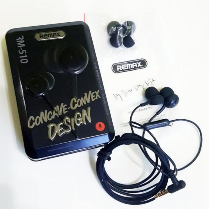 REMAX RM 510 Wired Earphone new unique headphone black - Headphone