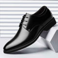 Men's Breathable Leather Shoes Black Soft Leather Soft Bottom Spring And Autumn Best Man Men's Business Formal Wear Casual Shoe KEEMEEUYZO.