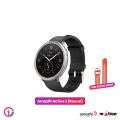 Amazfit Active 2(Round) 1.32inch Smartwatch (Premium) Dual Strap(Leather + Silicone). 