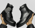 Motorcycle Boots For MenRubber Shoes For Men Light Breathable Fashion Soft Black. 