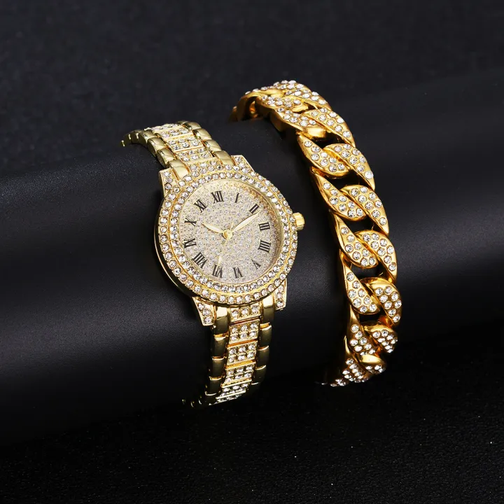 Women's%20Fashion%20Full%20Diamond%20Quartz%20Watch%20with%20Bracelet%202pcs%20Set%20-%20Image%203