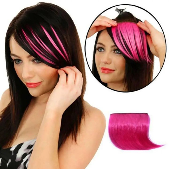 Fashion 13 Colors Wig Seamless Slanted Bang Fringe Hair Extension Hairpiece