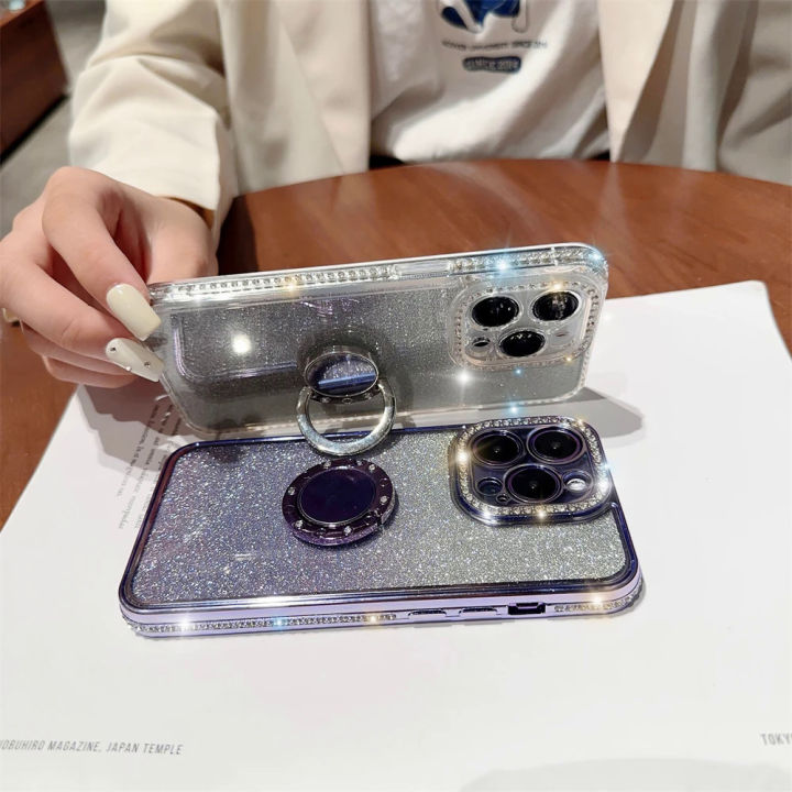 %E3%80%90Solo%20Yolo%E3%80%91Plating%20gradient%20glitter%20diamond%20ring%20holder%20clear%20case%20for%20iPhone%2015%2013%2011%2012%2014%20Pro%20Max%20X%20XR%20Xs%207%208%20plus%20soft%20silicone%20cover%20-%20Image%202