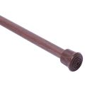 3X Extendable Telescopic Spring Loaded Net Voile Tension Curtain Rail Pole Rods,55-90cm,Wood Color. 