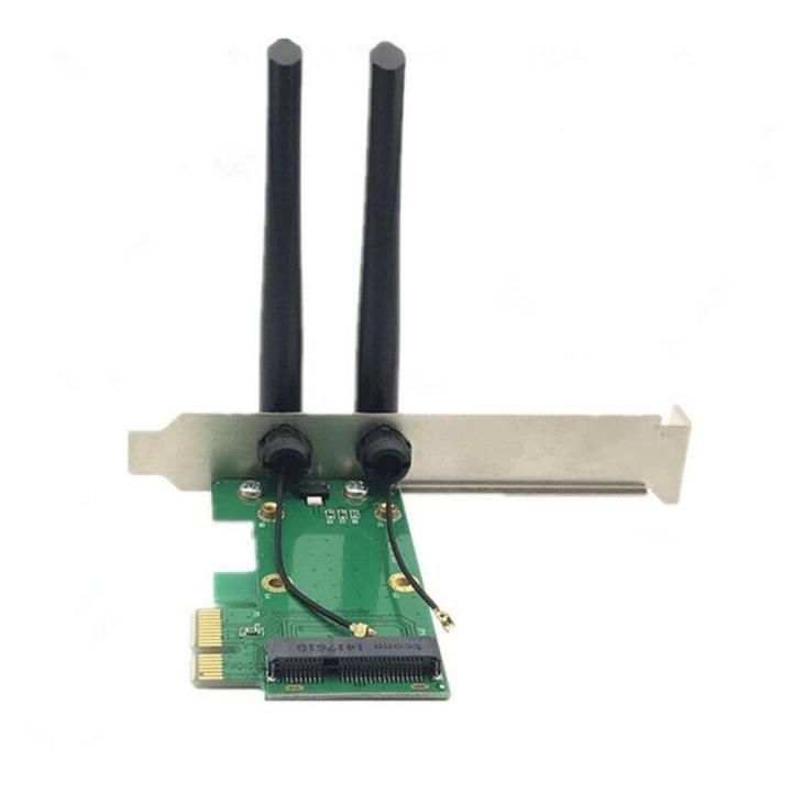 Wireless%20Wifi%20Network%20Card%20Mini%20PCIE%20To%20PCI-E%201X%20Desktop%20Adapter%20Accessories%20Antennas%20Computer%20Parts%202%20Antennas%20Adapter%20-%20Image%202