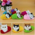Simulation Mini Cat Cute Plush Cats with Sound Children Birthday Gifts Creative Imitation Cat Toys Ornaments Home Decoration. 