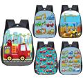 Cartoon Firetruck Excavator Tractor Backpack Children School Bags Kids Kindergarten Bag Baby Toddler Backpack Boys Book Bag Gift. 