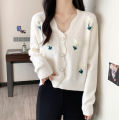 Korean Style Autumn and Winter New Sweet Gentle Style Three-Dimensional Flower Beaded Knitted Cardigan Women's Soft Glutinous Age-Reducing Sweater Coat. 