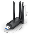 1200Mbps WiFi USB Adapter Dual Band 2.4G 5Ghz Wi-Fi Dongle With 4 Antenna USB3.0 High-Speed Wireless Card Receiver For PC Laptop Tetuo. 