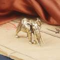 Brass Elephant Figurine Animal Sculpture Home Decoration for Home Desk. 