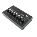 MX600 Ultra Low-Noise 6-Channel Line Mixer Stereo/Single Track Switch Microphone Preamplifier Headphone Preamplifier Sound Mixer. 