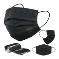 50 PCS Black 3 Layer Surgical Face Mask Disposable Medical Masks for Daily Protection.