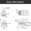 100Pcs RJ45 Connector 6U Gold Plated  Ethernet Cables Module Plug Network RJ-45 Crystal Heads Cat5 Cat5E. 