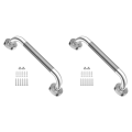 2X 12-Inch Non-Slip Shower Grab Bar Chrome-Plated Stainless Steel Bathroom Grab Bar with Textured Handle. 