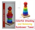 Wooden Rainbow Tower For Kid. 