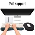 Upgrade Enlarge Gel Memory Foam Keyboard Wrist Rest Pad/ Ergonomic Mouse Pad/ Superfine Fiber Wrist Rest / Non-Slip Base Wrist Rest/ Office Gaming Laptop Mouse pad. 