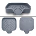 1 pcs White Silicone Soap Tray - Self Draining Soap Dish - Soap Holder Self Draining - Soap Dish for Bar Soap - Soap Dishes That Drain - Soap Dish for Sink - Organizer for Bathroom end Kitchen..