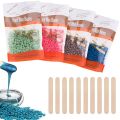 Hard Wax Beans (300g), 10pcs Wooden Waxing Applicator Sticks.