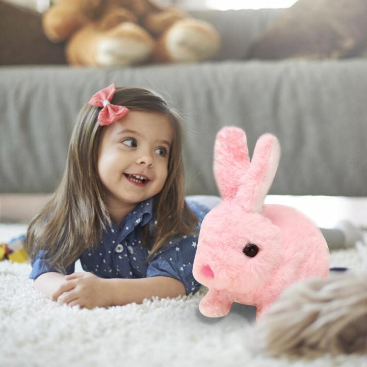 Electric Rabbit Toy with Sound and Movement Talking Plush Toys Cuddly Cuddly Toy Shake Ears Electric Pet for Kids Birthday Gifts