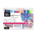 Mont Marte Multi Marker Set – 37 Pcs Dual Tip Markers for Drawing, Illustration & Creative Art Use.
