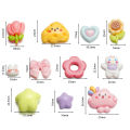 St. kunkka 10Pcs Acrylic Heart Patch Resin Flower Beads Patch Can Be Used For DIY Jewelry Making Crafts and Accessories. 