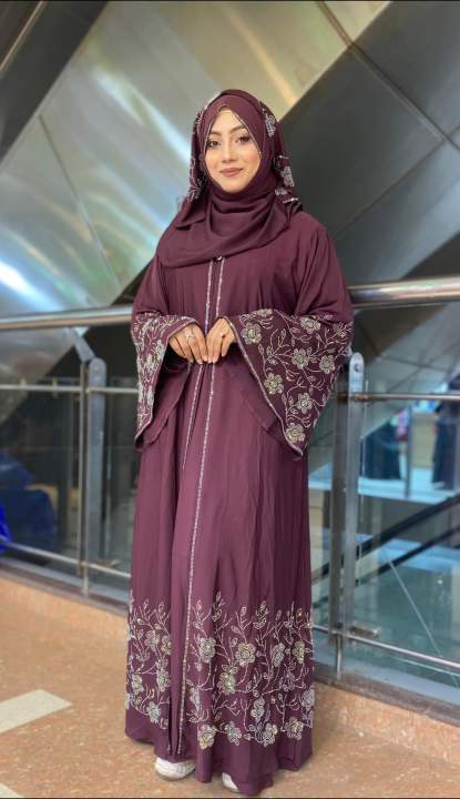 abaya%20borka%20Ston%20Koti%20With%20Hijab%20Dubai%20Cherry%20stylish%20party%20borka%20fashion%20collection%20Fashionable%20khimar%20Lycra%20borka%20for%20Women%20-%20Image%203
