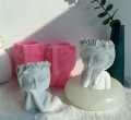 01 pcs colourful gypsum Sleepy Girl Planter for home decore. 