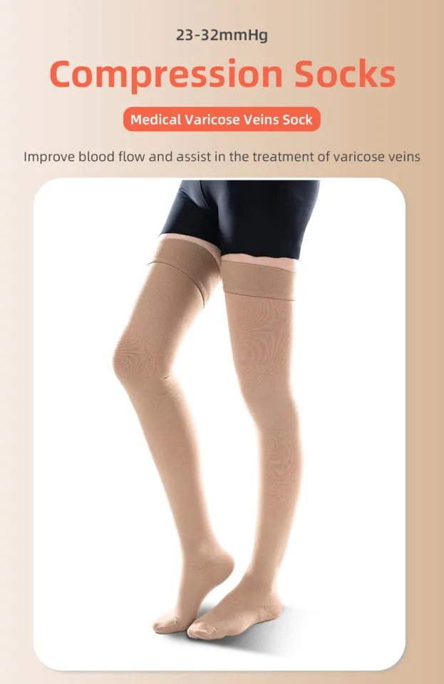 thumbnail image 2 of VARCOH Graduated Compression Stockings 30-40 MmHg – Knee High, Unisex – For Men & Women, Surgical & Varicose Veins 2 of 3