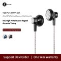JCALLY EP02 Flat Head Wired Earphone with Mic HIFI Dynamic Stereo Headphone with 3.5mm 5N OFC Cable Music Gaming Headset. 