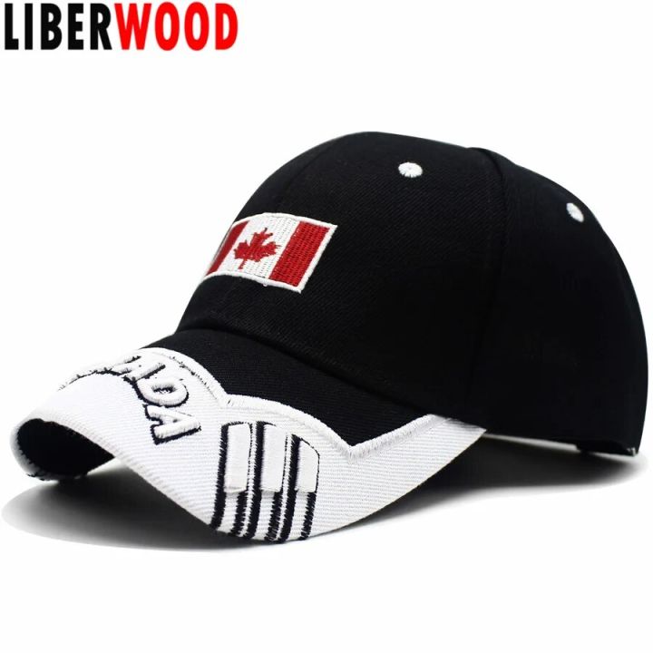 LIBERWOOD Canada Dad Hat Canadian Flag Maple Leaf cap i love Canada CITY TORONTO EDMONTON men women patriotic baseball cap hat
