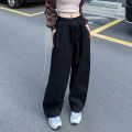 Baggy Pants Women Sporty Casual Vintage Japan Fashion Chic Streetwear BF Unisex Students All-match High Waisted Wide Leg Autumn.