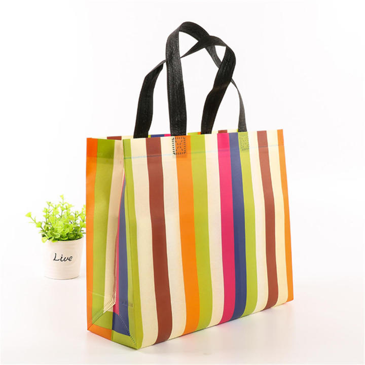 stripe%20Foldable%20handbag%20Stylish%20non-woven%20fabric%20Reusable%20shopper%20bag%20Eco-friendly%20tote%20bag%20for%20Travel%20Grocery%20shopping%20Outdoor%20activities%20Daily%20use%20Eco-conscious%20consumers%20-%20Image%207