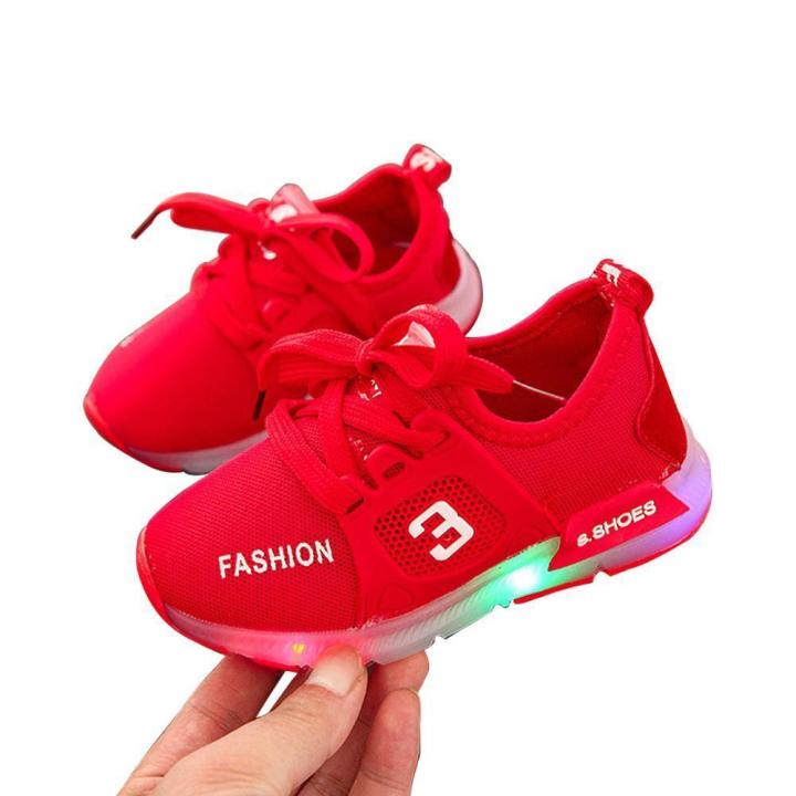Children's%20Casual%20Sneakers%20Baby%20Shoes%20Girls%20Boys%20Walking%20Shoes%20Mesh%20Led%20Light%20Luminous%20Runing%20Shoes%20Sport%20Flats(Red%20EU:21)%20-%20Image%203