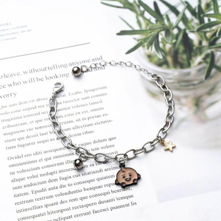 BTS K-POP Lovely Cartoon BT21 Metal Long Bracelet Jewelry